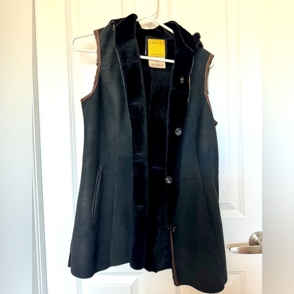 Axel’s leather vest. Made in Italy, bought in vail Colorado.